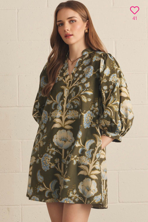 Floral Print Mini Dress